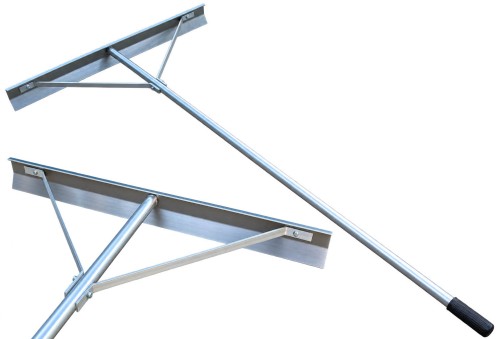Przejdź do produktu Grabie graca zgarniacz rozprowadzacz do betonu podsypki GR-2 - szer. 150cm  dł. 195cm