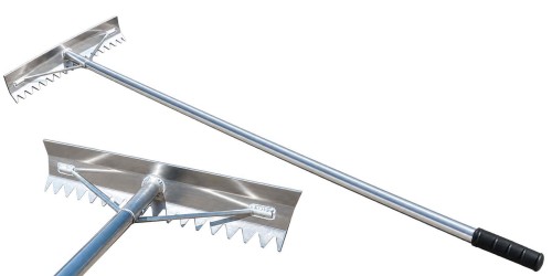 Przejdź do produktu Grabie graca rozprowadzacz do betonu podsypki GR-4 - 175cm dwustronna z zębami
